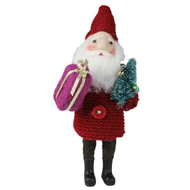 Santa with a gift and tree for you 