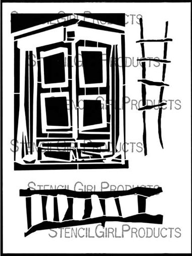 AC Stencil - Door & Ladders