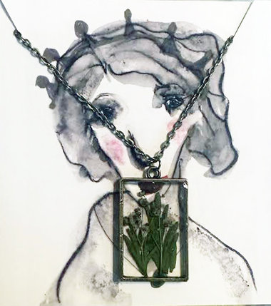 Wildflower Rectangle Necklace