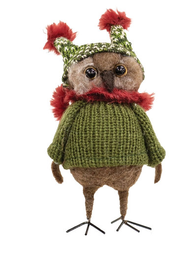 Cozy Sweater Owl Ornament