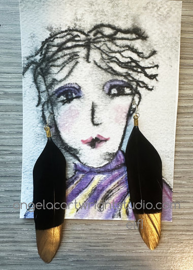 Feathering Earrings & AC Art ♥