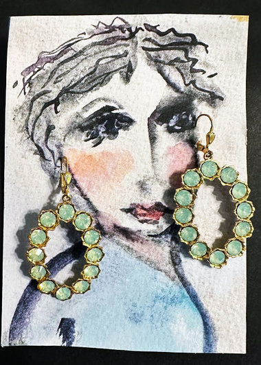 Sea Opal Earrings + AC Art ♥
