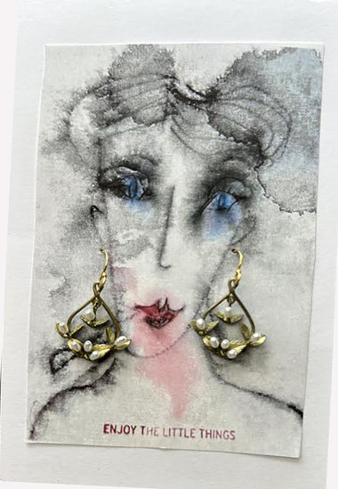 Spring Vine Hoop Wire Earrings + AC Art ♥