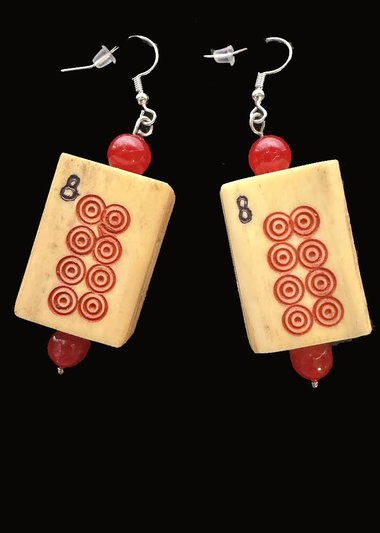 8 Dot Mah Jongg Earrings