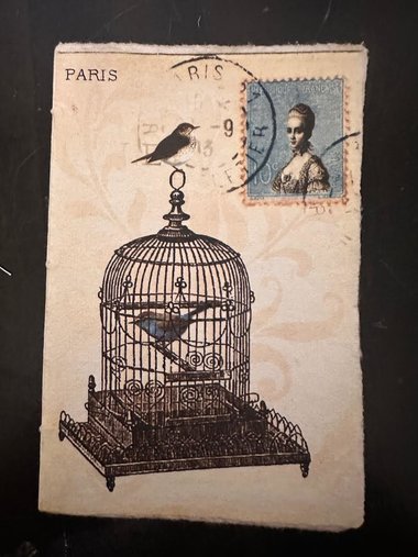 Paris Birdcage Handmade Paper Journal