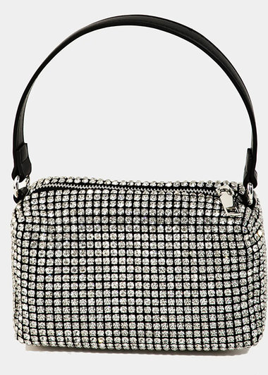 Pave Rectangular Rhinestone handbag
