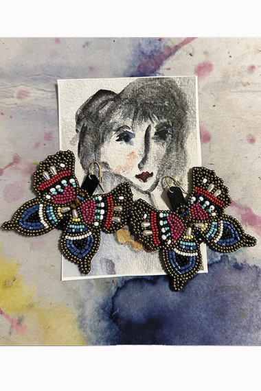 Estate Butterfly Earrings + AC art ♥