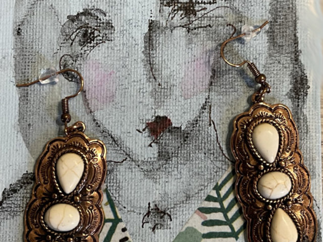 Three Stone Earrings & AC art