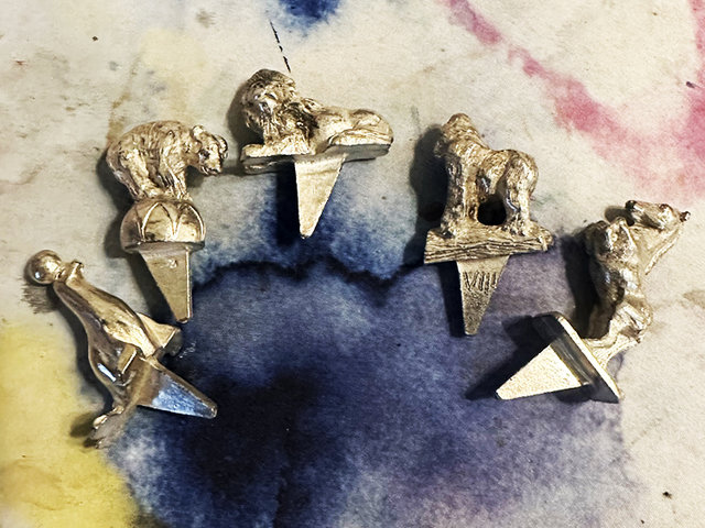 Vintage Birthday Zoo Candle Holders