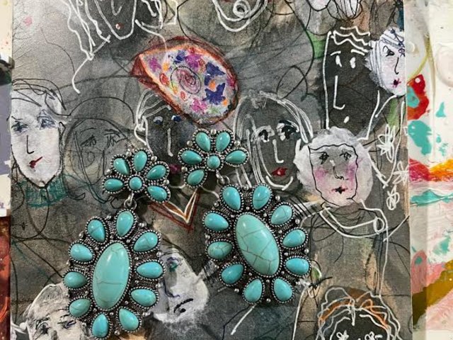 Florecer Earings Turqoise