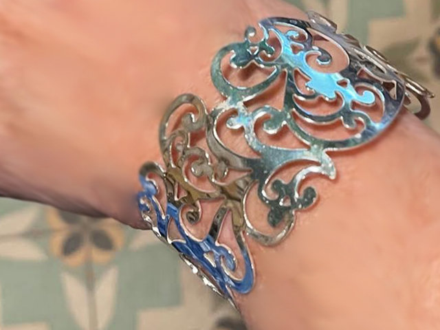 Silver Scrolling Cuff Bracelet