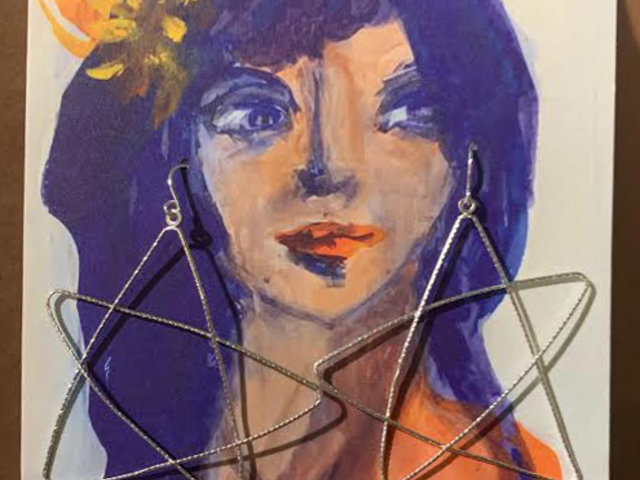Starry Star earrings & AC art