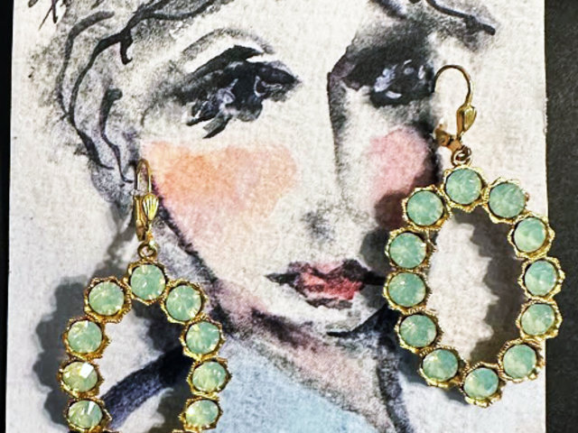 Sea Opal Earrings + AC Art ♥