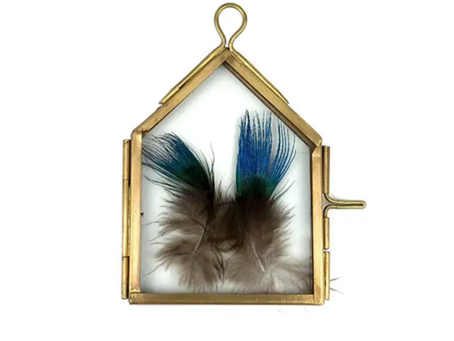 Miniature Feather Brass Frame 