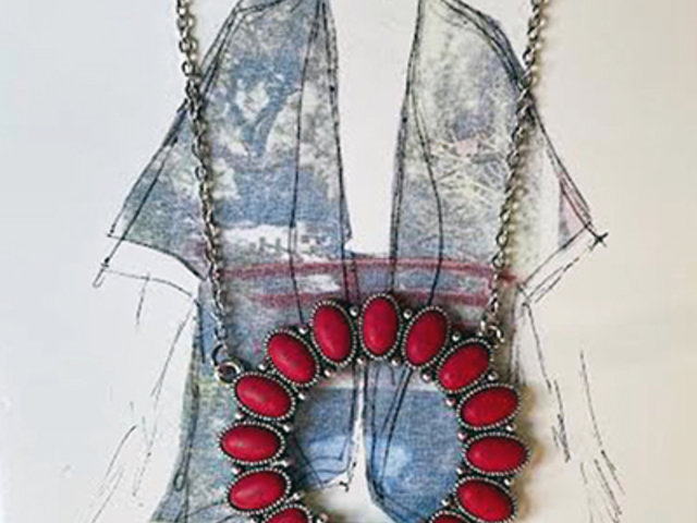 Red West Necklace & Earrings ♥ AC Art