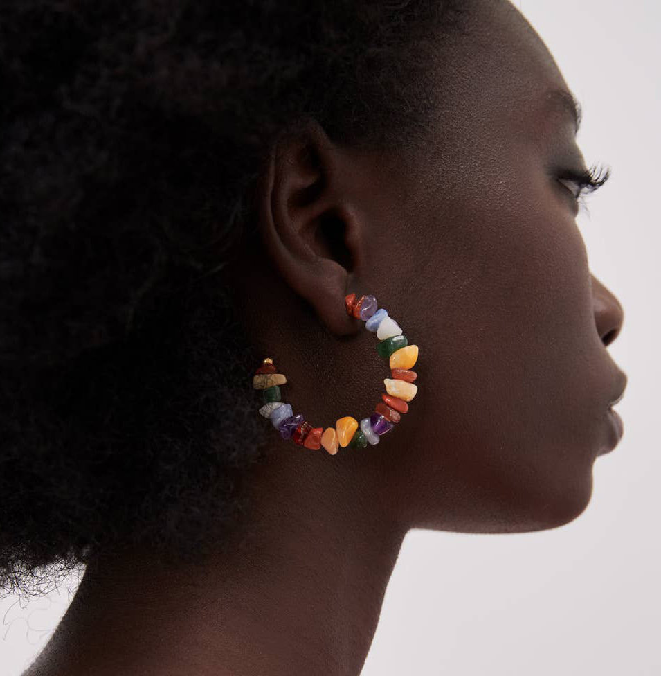 C Shape Candy Sparkle Earrings