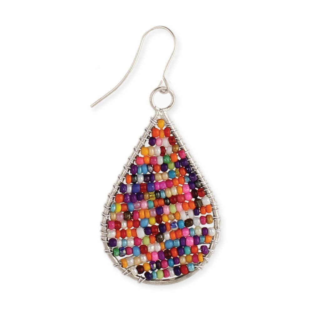 Multi Bead Teardrop Earring