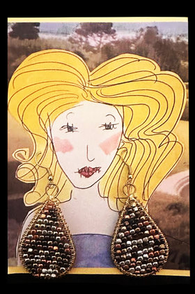 Multi Bead earrings & AC Art ♥