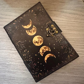 Phases of the Moon Leather Journal
