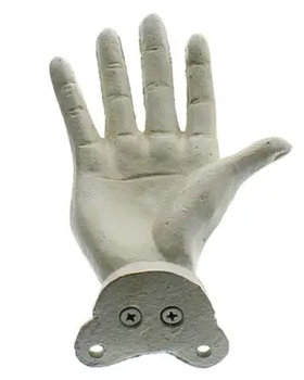 Cast Iron Open Right Hand - Right - Antique White